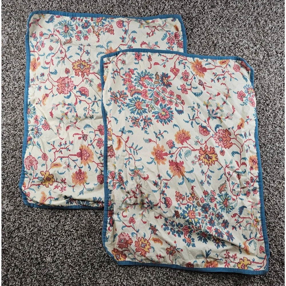 Set of 2 Chaps Ralph Lauren Morocco Standard Size Pillow Shams Floral